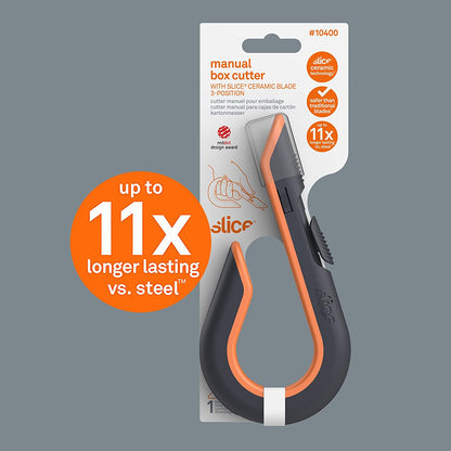 Slice Finger Friendly Blades Box Cutter, Manual #10400