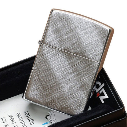 Zippo Diagonal Weave, Classic Brushed Chrome Finish, Genuine Lighter #28182