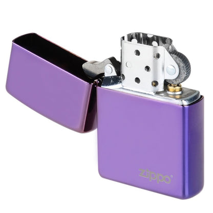 Zippo Abyss with Logo Lighter, High Polish, Deep Purple, Windproof #24747ZL