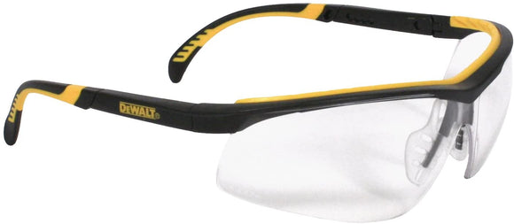 DeWalt DPG55 DC Safety Glasses, Black Frame Clear Lens, Adjustable #DPG55-11D
