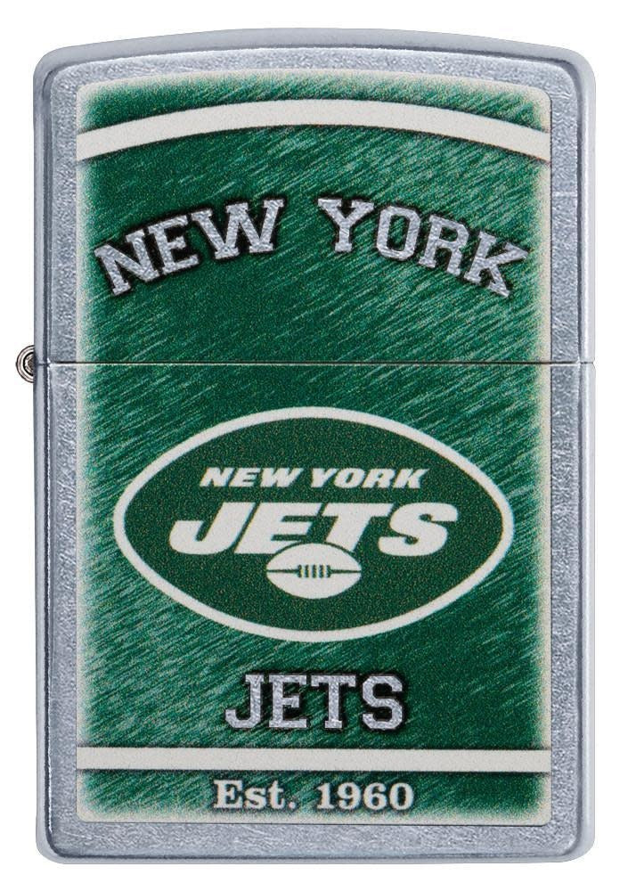 Zippo NFL New York Jets Football Team, Street Chrome Finish Windproof Lighter #29955