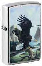 Zippo Linda Picken Bald Eagle USA Design, Street Chrome Lighter #49822