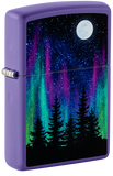 Zippo Aurora Borealis Design, Purple Matte Lighter #48565