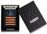 Zippo Don’t Tread On Me Flag Design, Navy Matte Lighter #48554