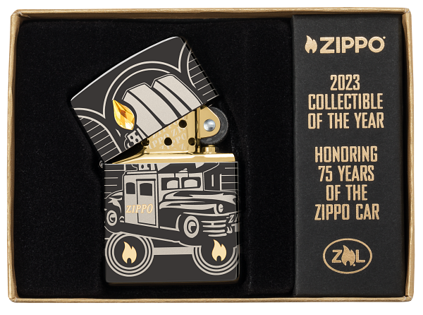 Zippo 2023 Collectible Of The Year, High Polish Black Armor Lighter #48691