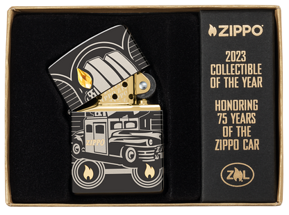 Zippo 2023 Collectible Of The Year, High Polish Black Armor Lighter #48691