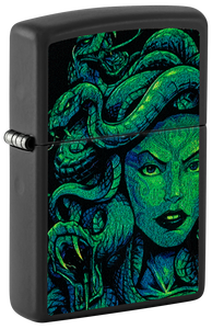 Zippo Medusa Design, Black Matte Lighter #48609