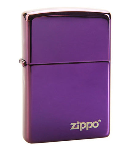 Zippo Abyss with Logo Lighter, High Polish, Deep Purple, Windproof #24747ZL