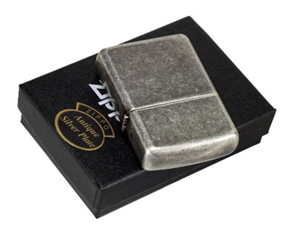 Zippo Armor Antique Silver Plate Lighter, Windproof #28973