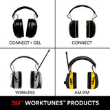 3M Worktunes Connect Wireless Hearing Protector with Bluetooth #90543
