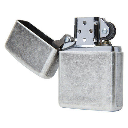 Zippo Armor Antique Silver Plate Lighter, Windproof #28973