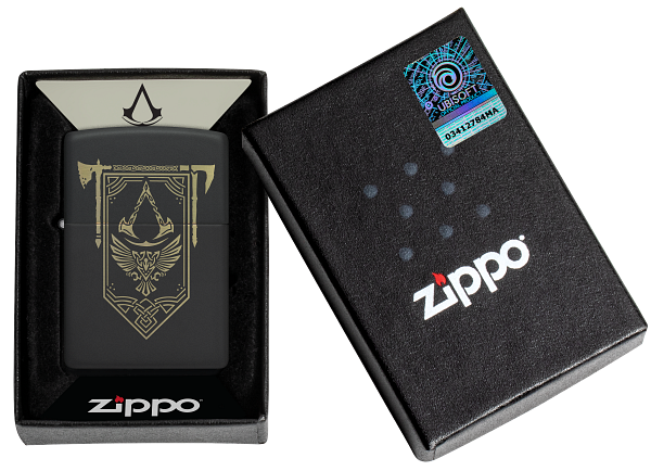 Zippo Gaming Assassins Creed Valhalla, Black Matte Lighter #48669