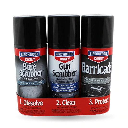 Birchwood Casey 1,2,3 Gun Scrubber, Bore Scrubber & Barricade Value Pack #33309