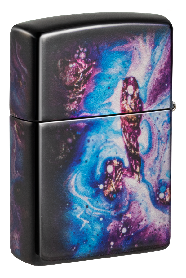 Zippo Space Cosmos 540 Fusion Design, Tumbled Chrome Lighter #48547