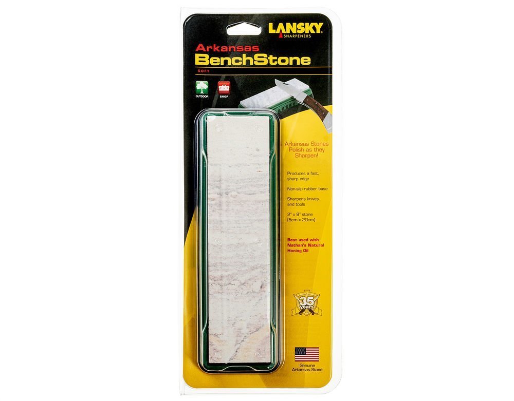 Lansky Soft Arkansas Sharpening Stone, 2" x 8", Finishing Stone #LBS8S