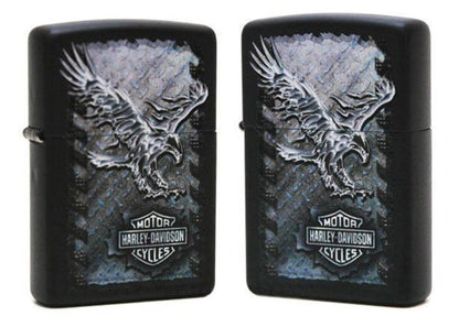 Zippo Harley-Davidson Iron Eagle Lighter, Black Matte, Windproof #28485