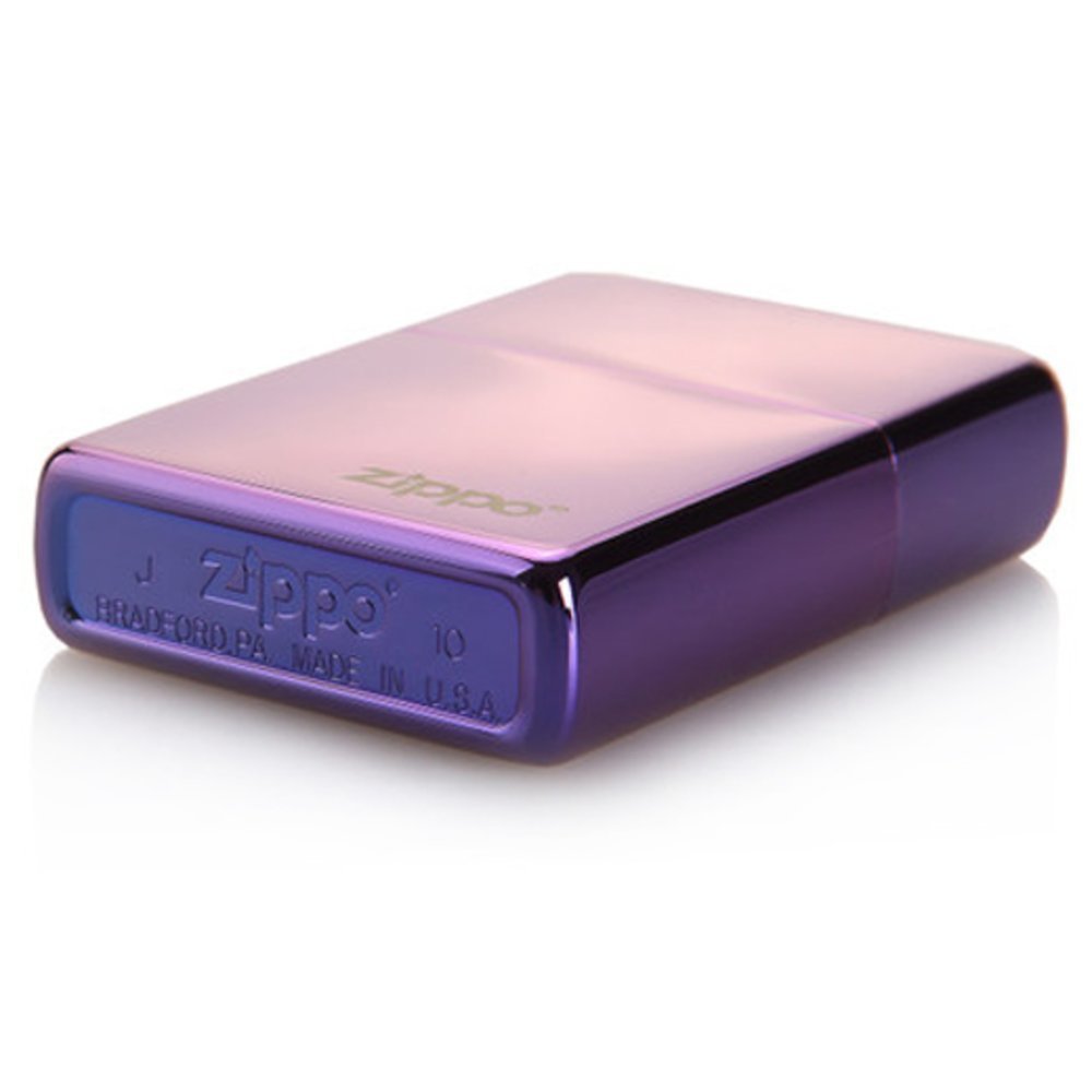 Zippo Abyss with Logo Lighter, High Polish, Deep Purple, Windproof #24747ZL