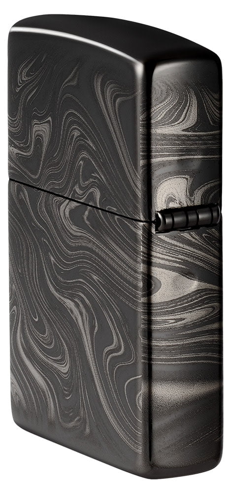 Zippo Marble Pattern 360° Design, High Polish Black Finish Lighter #49812