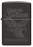 Zippo Harley Davidson Laser Fancy Fill Design, High Polish Black Lighter #48601