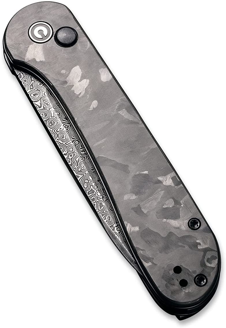 CIVIVI Elementum Knife, Button Lock, Damascus Blade #C2103DS-3