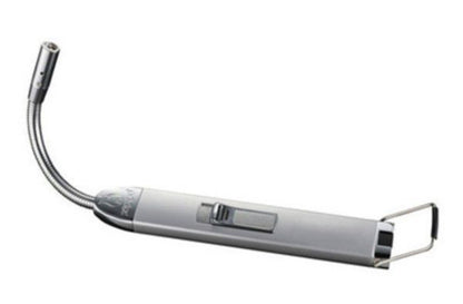 Zippo Silver Flex Neck Utility Lighter, Dual Flame, Unfilled #121351