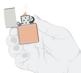 Zippo Bimetal Case, Solid Copper and Sterling Silver Lid Lighter #48694