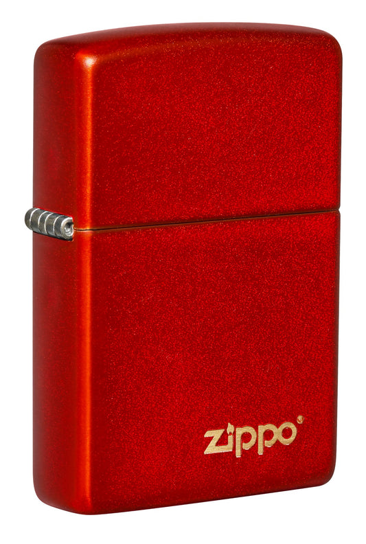 Zippo Metallic Red Base Model with Zippo Logo, Windproof Lighter #49475ZL