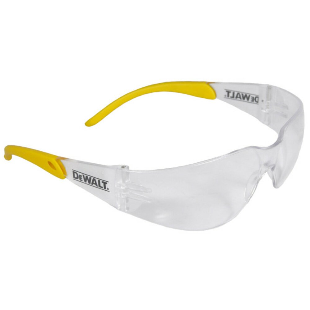 DeWalt Protector Safety Glasses, Clear/Yellow Frame, Clear Lens #DPG54-11D