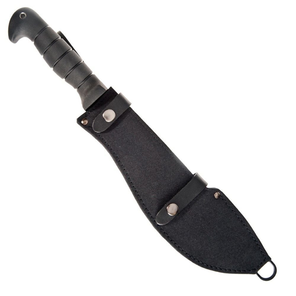 KA-BAR Black Cutlass Machete + Leather Cordura Sheath, 1085 Carbon Steel #1248