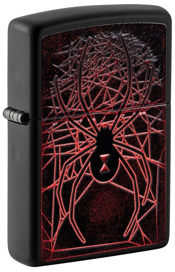 Zippo Spider Design, Textured Print, Black Matte Finish Lighter #49791
