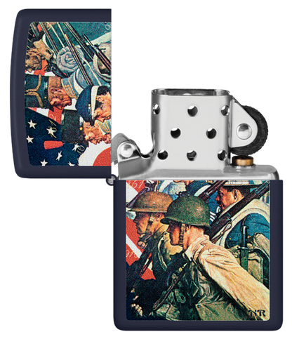 Zippo Norman Rockwell A Pictoral History of the US Army Lighter #48698