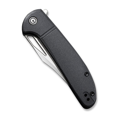 CIVIVI Ortis, Black Fiberglass Reinforced Handle Black SS Liner #C2013B