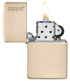 Zippo Classic Flat Sand Zippo Logo Base Model, Windproof Lighter #49453ZL