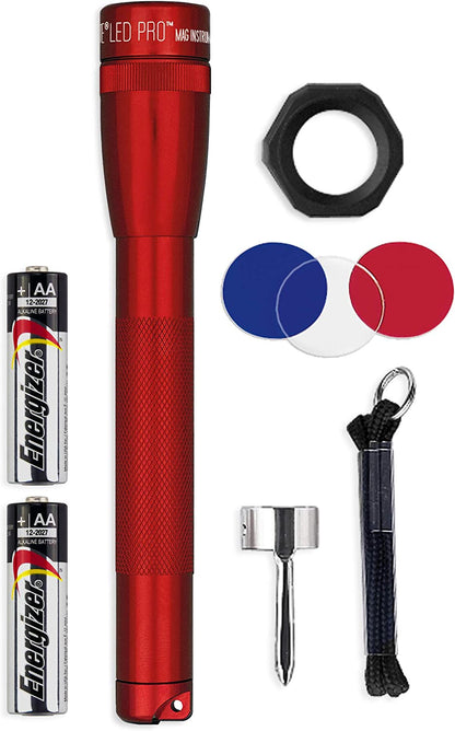 Led Torch 2cell MAGLITE Mini Pro LED Flashlight 2-Cell AA Combo Pack, Red #SP2P03C ...