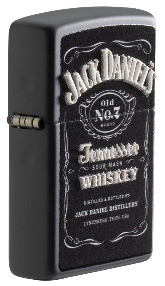 Zippo Jack Daniels Texture Print, Black Matte Lighter #49281