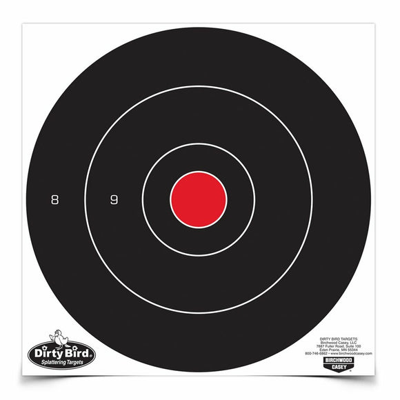 Birchwood Casey Dirty Bird, 12 inch Bulls Eye Target, 12 Targets #35012