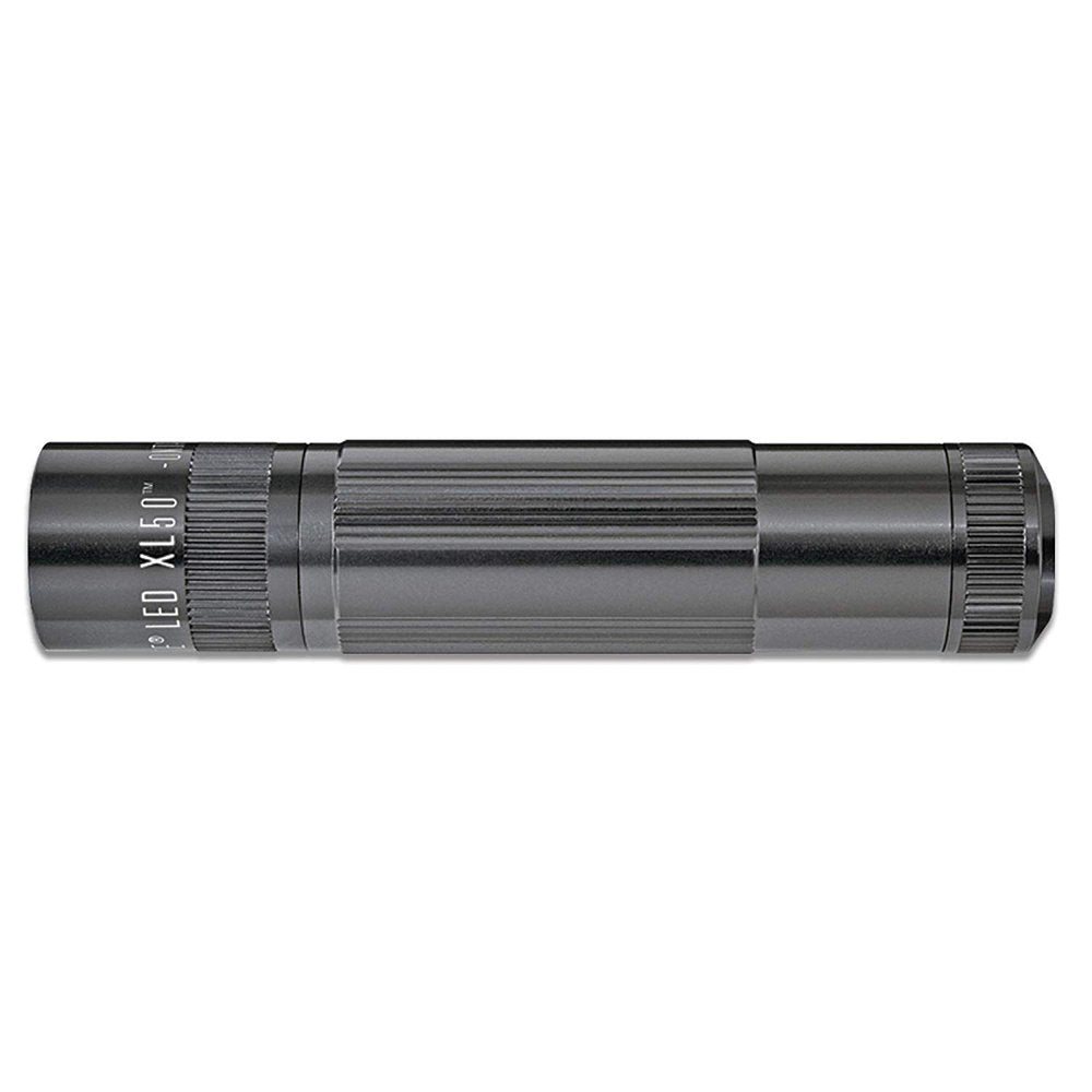 MAGLITE XL50, LED 3-Cell Flashlight + 3 AAA Batteries, Gray #XL50-S3096
