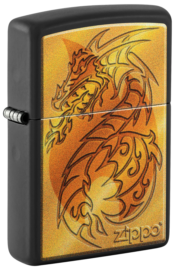 Zippo Mythological Dragon Design, Black Matte Lighter #48364