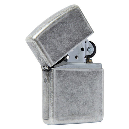 Zippo Armor Antique Silver Plate Lighter, Windproof #28973