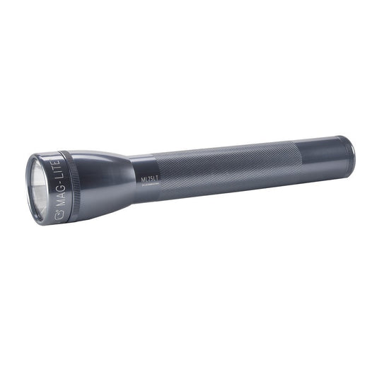 MAGLITE ML25LT, LED 3-Cell C Flashlight, 173 Lumens, Gray #ML25LT-S3095