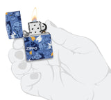 Zippo Pins & Aces Design, Lighter + Double Torch Butane Insert Gift Combo Kit #49352-098976