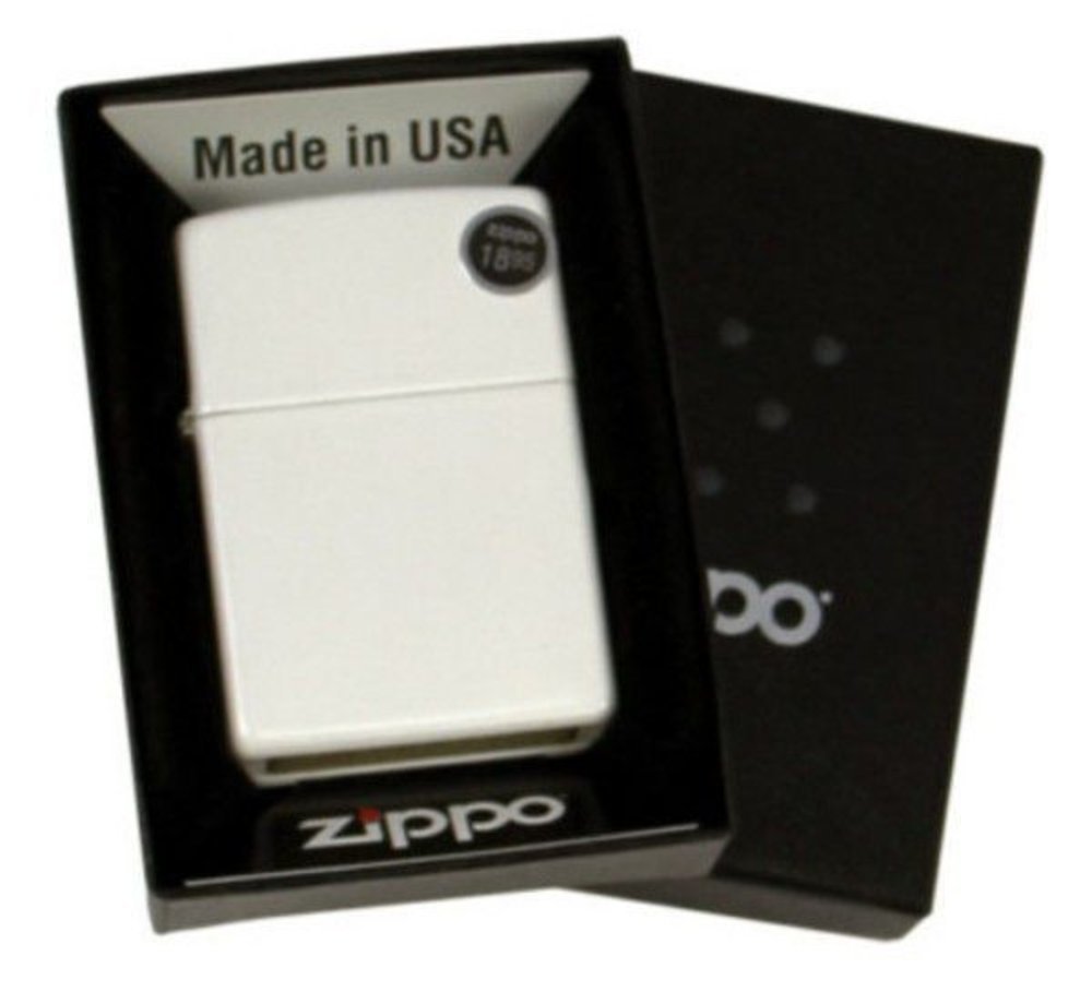 Zippo Classic White Matte, Good For Customization Genuine Windproof Lighter #214