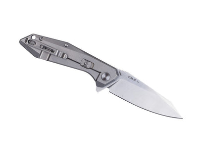 Ruike Folding Knife, Large Blade, Stainless Steel Handle, Safety Lock #P135SF