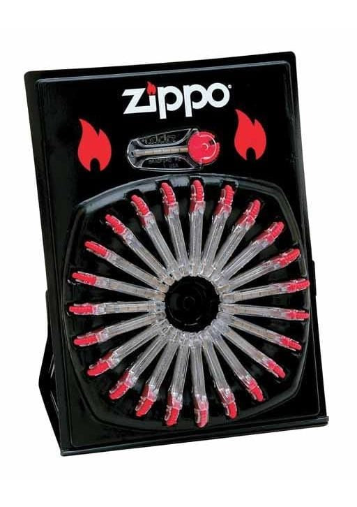 Zippo Flint Dispenser Wheel Display, 24 Flints Packs, 6 Flints Each #2406C