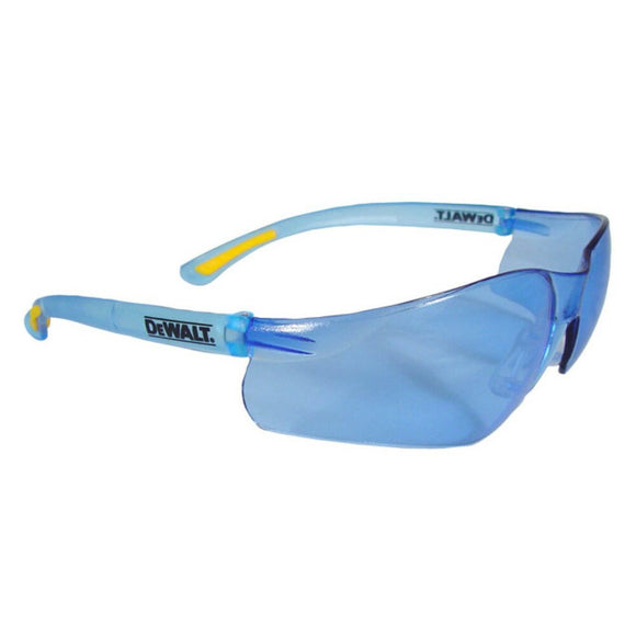 DeWalt Contractor Pro Safety Glasses, Light Blue Frame & Lens #DPG52-BD