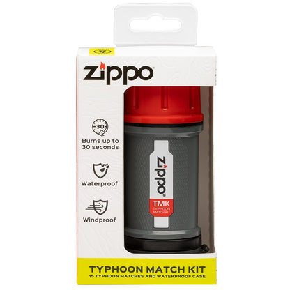 Zippo Typhoon Match Kit, Match Tube + 15 Typhoon Matches + 3 Strike Pads #40495
