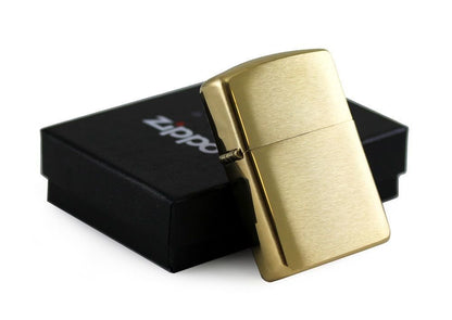 Zippo Armor Lighter, Brushed Brass, Heavy Wall Case #168