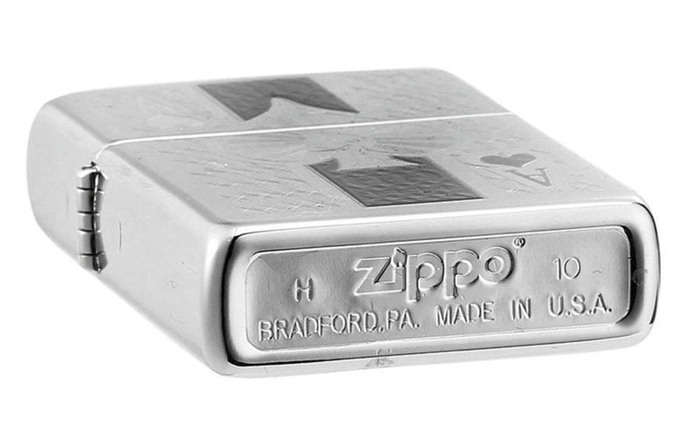 Zippo Custom Design Lighter Las Vegas Aces High Polish 