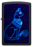 Zippo Ancient Egyptian Cat Black Light Design Lighter #48582