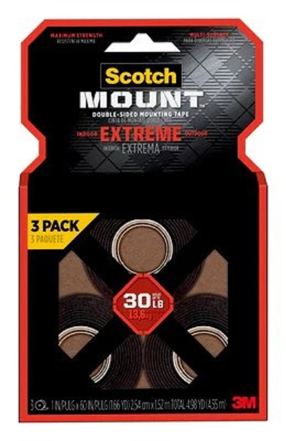 Scotch-Mount Extreme Double-Sided Mounting Tape, 1